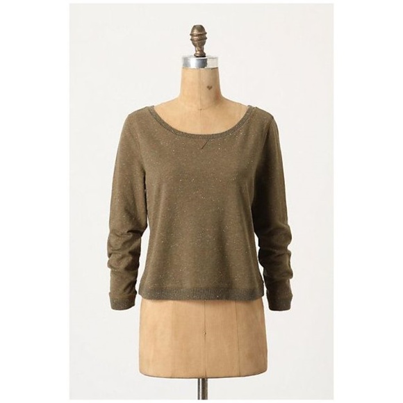 Anthro HOLDING HORSES Olive Satellite Pullover D2 - Picture 6 of 6